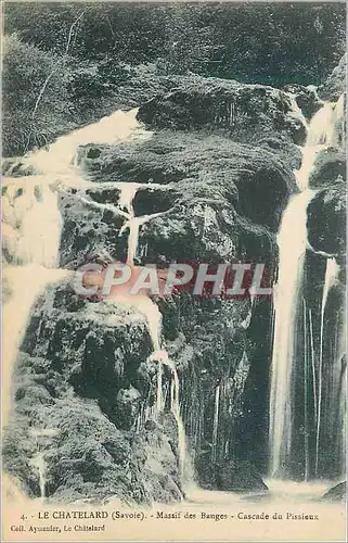 Cartes postales Le Chatelard (Savoie) Massif des Bauges Cascade du Pissieux