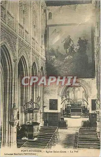 Cartes postales Pont Audemer Eglise Saint Ouen La Nef