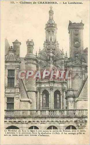 Cartes postales Chateau de Chambord La Lanterne