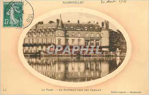 Cartes postales Rambouillet Le Parc Le Chateau pris des Canaux