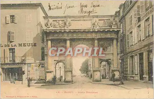 Cartes postales Nancy Porte Stanislas Cafe de la Meuse