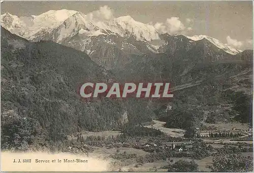 Cartes postales Servoz et le Mont Blanc