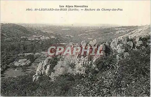 Ansichtskarte AK St Leonard des Bois (Sarthe) Les Alpes Mancelles Rochers du Champ des Pas