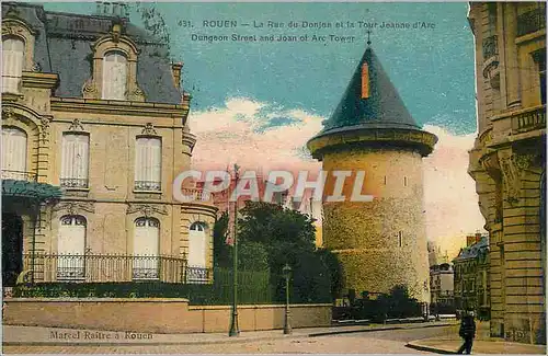 Cartes postales Rouen La Rue du Donjon et la Tour Jeanne d'Arc