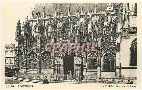 Cartes postales Louviers La Cathedrale (Vue de Face)
