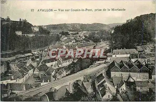 Cartes postales Avallon Vue sur Cousin le Pont prise de la Marlande