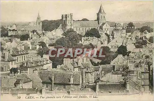 Ansichtskarte AK Caen Vue Generale vers l'Abbaye aux Dames