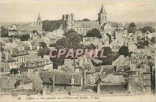 Cartes postales Caen Vue Generale vers l'Abbaye aux Dames