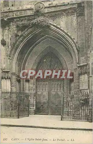 Ansichtskarte AK Caen L'Eglise Saint Jean Le Portail