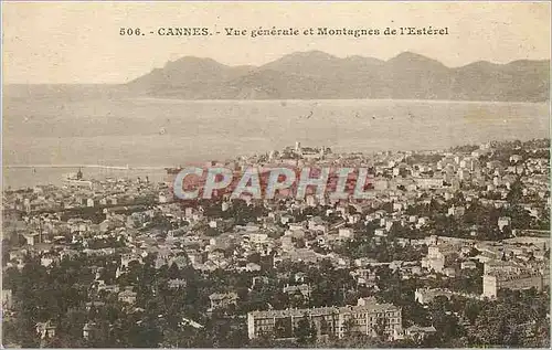 Ansichtskarte AK Cannes Vue Generale et Montagnes de l'Esterel