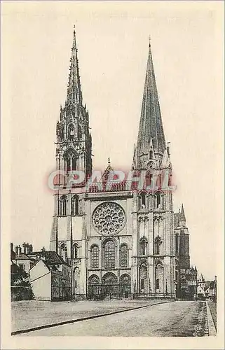 Ansichtskarte AK Cathedrale de Chartres Facade Ouest XIIe Siecle La Fleche Nord XVIe Siecle