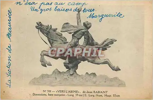 Cartes postales Vers l'Abime de Jean Rabiant Paris