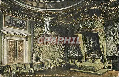Cartes postales Fontainebleau Chambre a Coucher de Marie Antoinette