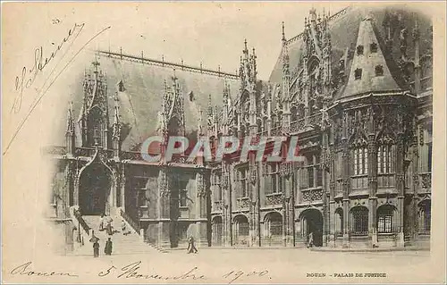 Cartes postales Rouen Palais de Justice (carte 1900)