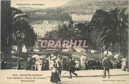 Cartes postales Monte Carlo Les Jardins Place du Casino Beausoleil