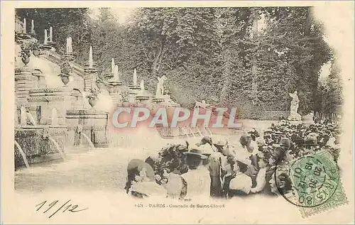Cartes postales Paris Cascade de Saint Cloud (carte 1900)