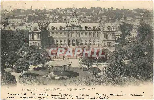 Cartes postales Le Havre L'Hotel de Ville et le Jardin Public (carte 1900)