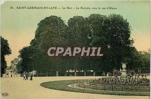Cartes postales Saint Germain en Laye Le Parc Le Parterre vers la Rue d'Alsace