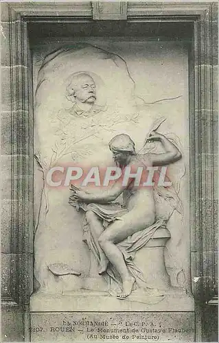 Cartes postales Rouen La Normandie Le Monument de Gustave Flauber (Au Musee de Peinture)
