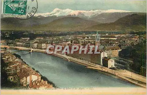 Cartes postales Grenoble Panorama L'Isere et les Alpes