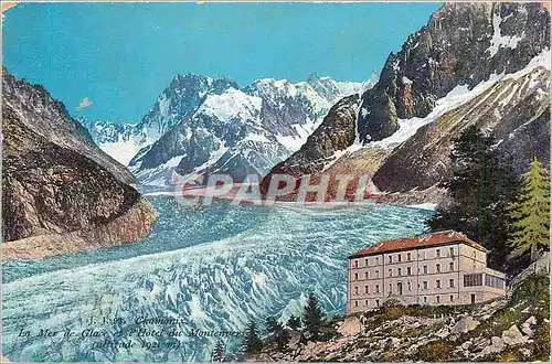 Cartes postales Chamonix La Mer de Glace et l'Hotel du Montenvers