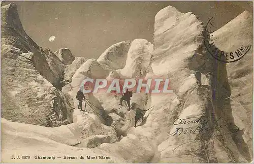 Cartes postales Chamonix Seracs du Mont Blanc Alpinisme