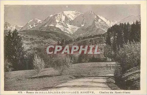 Ansichtskarte AK Route de Sallanches Combloux Megeve Chaine du Mont Blanc
