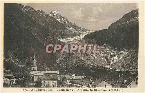 Cartes postales Argentiere Le Glacier et l'Aiguille du Charbonnet (3823 m)