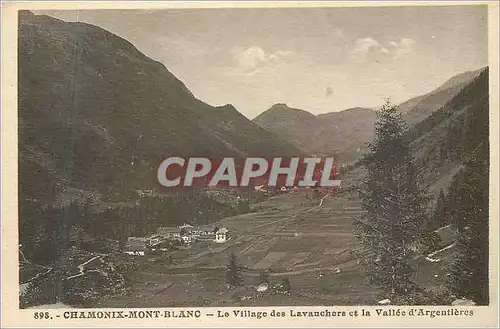 Cartes postales Chamonix Mont Blanc Le Village des Lavanchers et la Vallee d'Argentieres