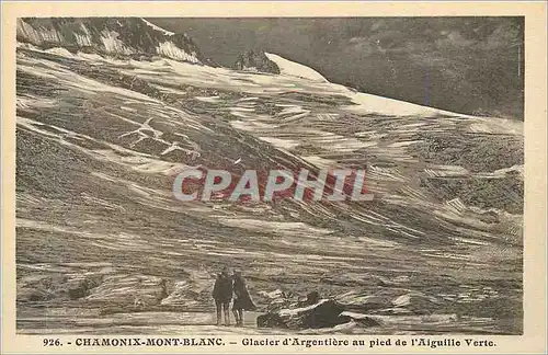 Ansichtskarte AK Chamonix Mont Blanc Glacier D'Argentiere au Pied de l'Aiguille Verte