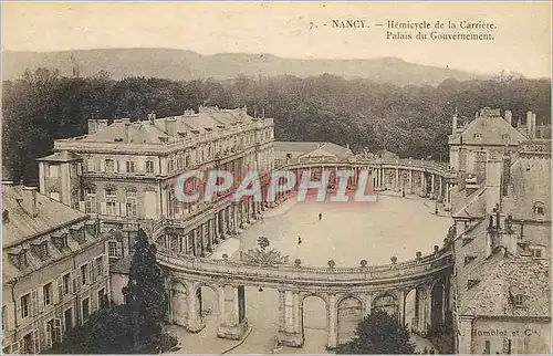 Cartes postales Nancy hemicycle de la Carriere Palais du Gouverment