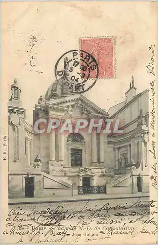 Cartes postales Paris Chapelle N D de Consolation Rue Jean Goujon (carte 1900)