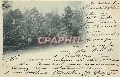 Ansichtskarte AK Fontainebleau Vallee des Roches (carte 1900)