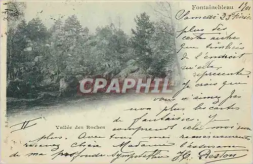 Cartes postales Fontainebleau Vallee des Roches (carte 1900)