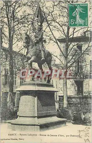 Cartes postales Nancy Square Lafayette Statue de Jeanne d'Arc par Fremiet