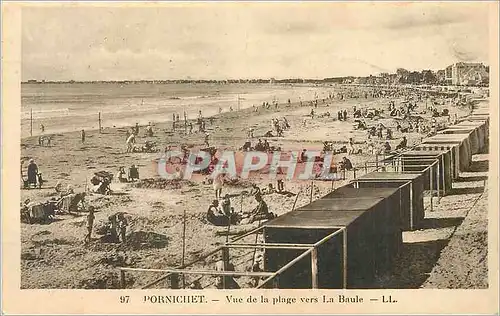 Cartes postales Pornichet Vue de la Plage vers La Baule
