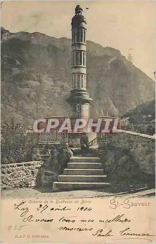 Cartes postales St Sauveur La Colonne de la Duchesse de Berry