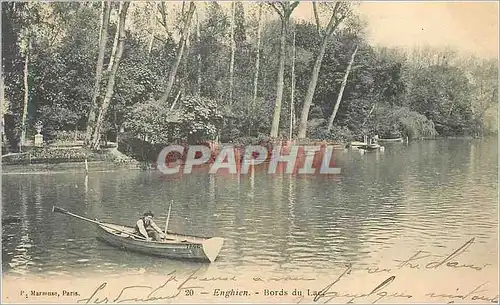 Ansichtskarte AK Enghien Bords du Lac Barque Bateau