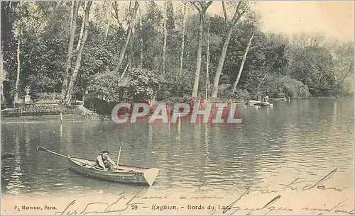 Cartes postales Enghien Bords du Lac Barque Bateau