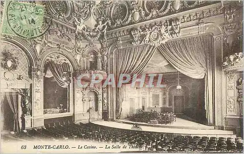 Cartes postales Monte Carlo Le Casino La Salle de Theatre