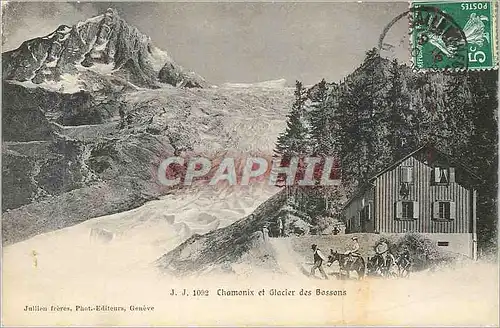 Ansichtskarte AK Chamonix et le Glacier des Bossons Ane Donkey