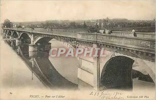 Cartes postales Vichy Pont sur l'Allier Attelage B�ufs