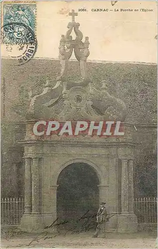 Cartes postales Carnac Le Porche de l'Eglise
