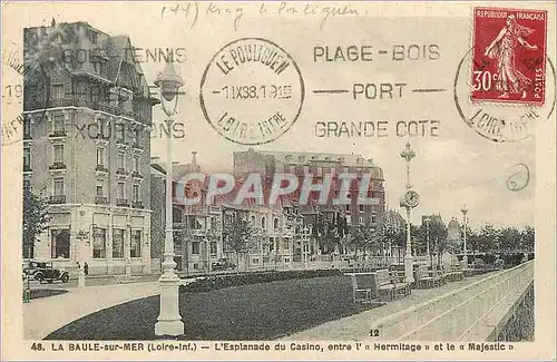 Cartes postales La Baule sur Mer (Loire Inf) L'Esplanade du Casino entre l'Hermitage et le Majestic