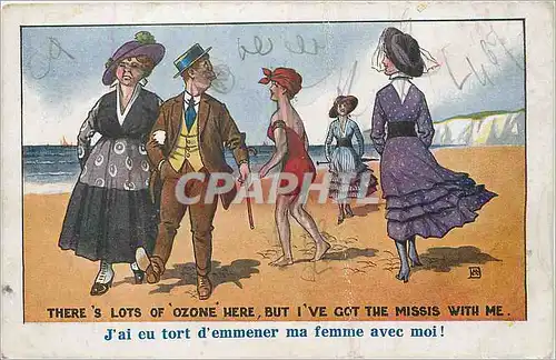 Cartes postales J'ai eu Tort d'emmener ma Femme avec Moi Illustrateur