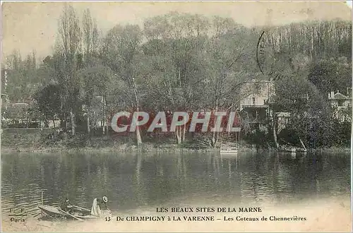 Ansichtskarte AK Les Beaux Sites de la Marne De Champigny a la Varenne Les Coteaux de Chennevieres Barque