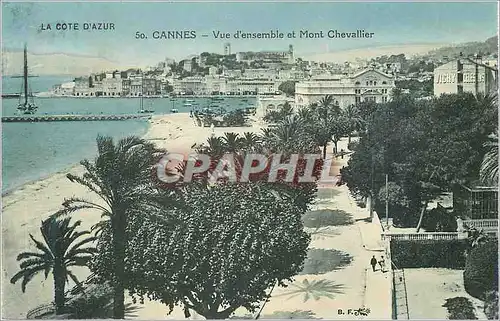 Cartes postales Cannes La Cote d'Azur Vue d'ensemble et Mont Chevellier