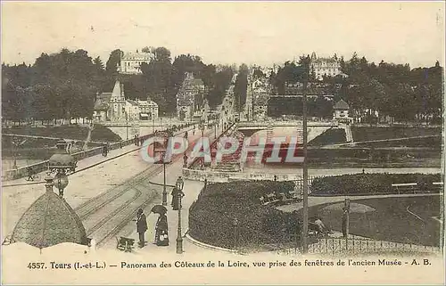 Cartes postales Tours (I et L) Panorama des Coteaux de la Loire vue prise des fenetres de l'encien Musee Tramway