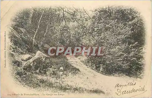 Cartes postales Foret de Fontainebleau La Gorge aux Loups (carte 1900)