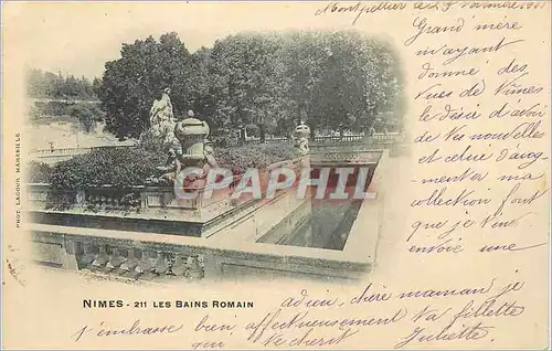 Ansichtskarte AK Nimes Les Bains Romain (carte 1900)